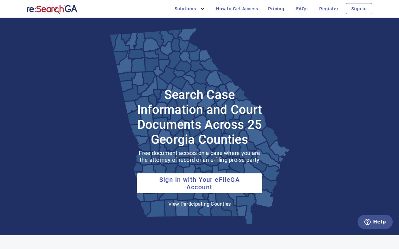 Legacy Georgia State Court records portal used for Fulton criminal records
