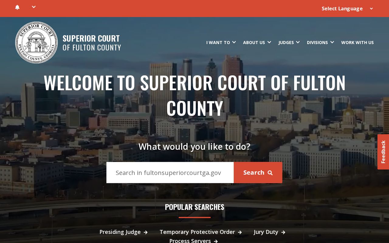 Fulton County court docket Superior Court access page