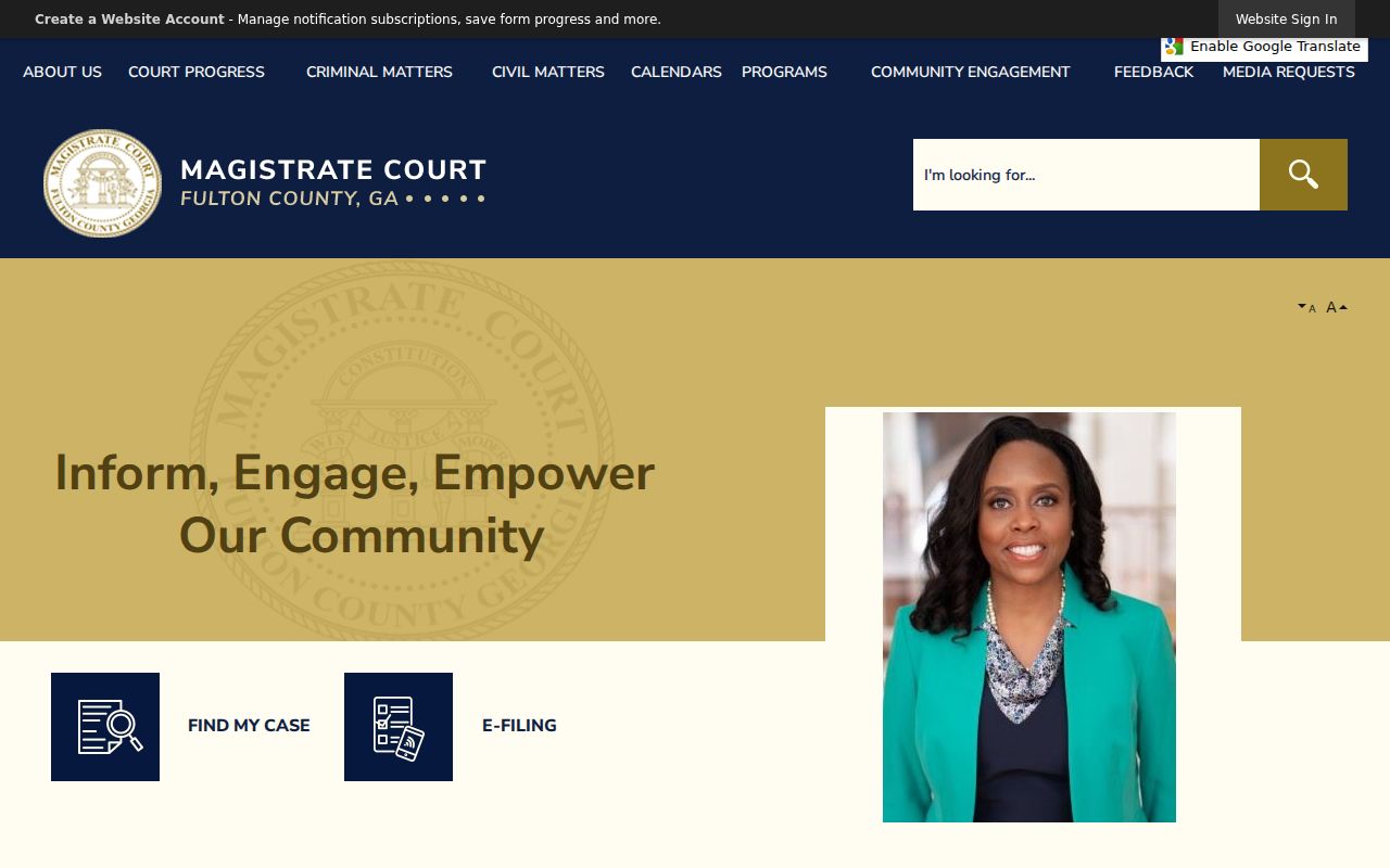 Fulton County court docket Magistrate Court case route