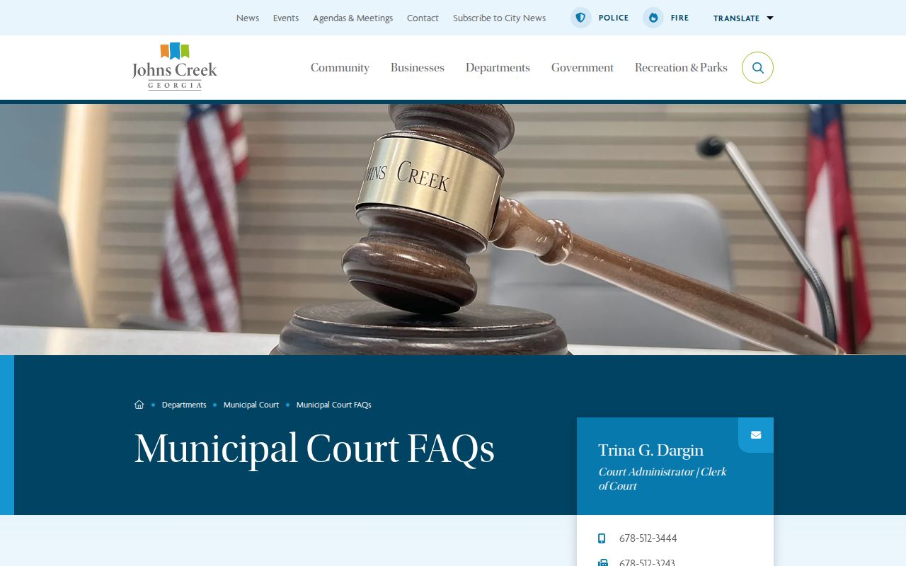 Johns Creek court docket arraignment payment and records FAQ